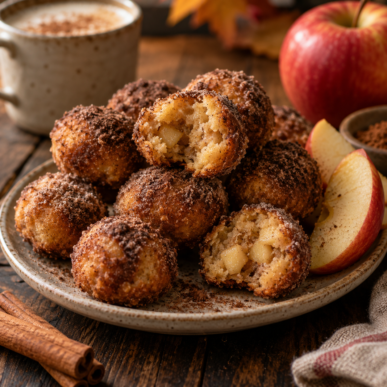 APPLE MOCHA DONUT HOLES